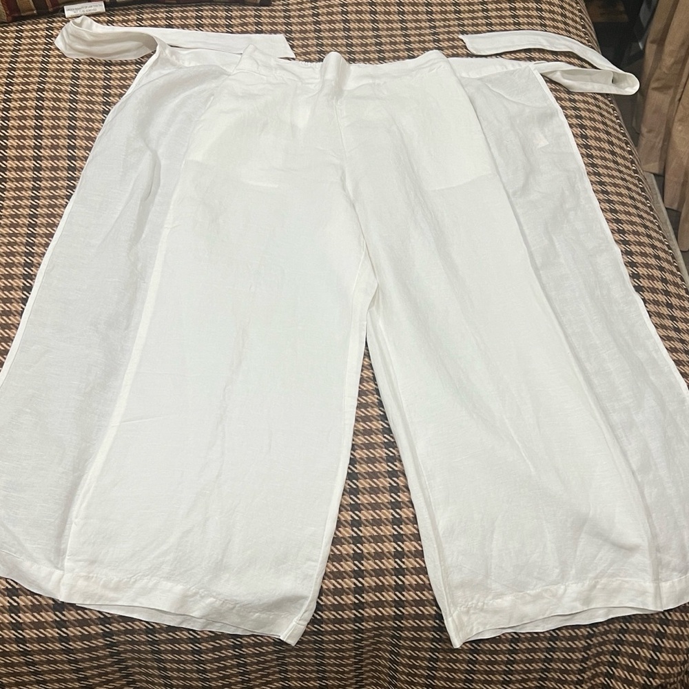 NWT Linen Wrap Around Pants